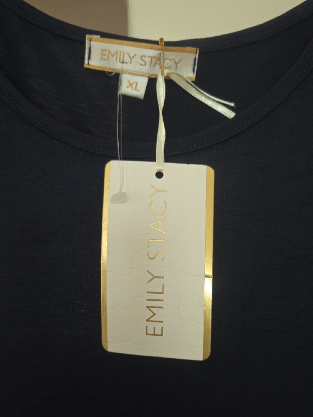 Emily & Co. Women's Navy Long-Sleeve Tee with Flared Cuff - Picture 2 of 6